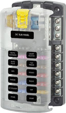 Load image into Gallery viewer, Blue Sea Systems Fuse Block ST Blade 12 Circuit with Ground and Cover, 5026
