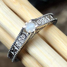 Load image into Gallery viewer, Genuine Rainbow Moonstone 925 Solid Sterling Silver Engagement Ring Size 7, 7.75, 8, 8.75, 9