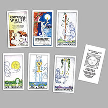 Load image into Gallery viewer, Universal Waite Tarot Deck with Transparent Case and English Instructions Book and EBook (Optional) Manual Booklet 78 Portable Tarot Cards Gift Box with Black Velvet Bag (S) (普及版韦特塔罗牌英文版+牌袋+桌布)
