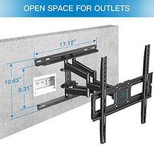 Load image into Gallery viewer, PERLESMITH TV Wall Mount Full Motion for Most 32-55 Inch Flat Curved TVs with Swivels, Tilts & Extends, Dual Articulating Arms Wall Mount TV Bracket Supports TV up to 99 lbs, Max VESA 400x400
