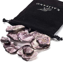 Load image into Gallery viewer, KALIFANO Crystal Starter Kit (2,000 Carats Total) - Black Tourmaline, Amethyst, Lepidolite, and Blue Kyanite (Information Cards Included)