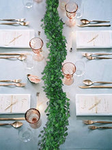 Load image into Gallery viewer, DearHouse 84 Feet 12 Strands Artificial Ivy Leaf Plants Vine Hanging Garland Fake Foliage Flowers Home Kitchen Garden Office Wedding Wall Decor, Green