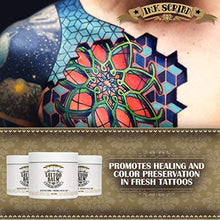Load image into Gallery viewer, Premium Tattoo Aftercare Healing Balm Ointment - Ink Scribd - Relieves Itching, Soothes, Heals - Tattoo Intensifying Cream with All Natural and Anti-inflammatory Herbal Ingredients - Tattoo Care (2oz)