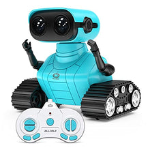 Load image into Gallery viewer, ALLCELE Robot Toys, Rechargeable RC Robots for Kids Boys, Remote Control Toy with Music and LED Eyes, Gift for Children Age 3 Years and Up - Blue