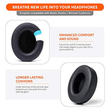 Load image into Gallery viewer, WC Wicked Cushions Replacement Ear Pads for Beats Studio 2 & 3 (B0501, B0500) Wired & Wireless | Does NOT Fit Beats Solo | Softer PU Leather, Enhanced Foam & Stronger Adhesive | Black