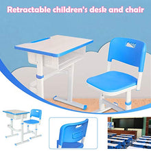 Load image into Gallery viewer, Boliaman Kids Desk and Chair Set, Adjustable Height Children Study Table and Chair, with Writing Desk Combined, Kids Home School