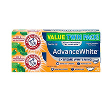 Load image into Gallery viewer, ARM & HAMMER Advanced White Extreme Whitening Toothpaste, TWIN PACK (Contains Two 6oz Tubes) -Clean Mint- Fluoride Toothpaste