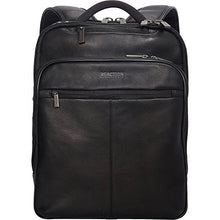 Load image into Gallery viewer, Kenneth Cole Reaction Manhattan Commuter Slim Backpack 16" Laptop Computer & Tablet Travel, Business, Work, School Bookbag, Black, Colombian Leather