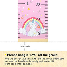 Load image into Gallery viewer, Sylfairy Growth Chart, Kids Wall Ruler Removable Height Measure Chart for Boys Girls Growth Ruler Unicorn Wall Room Decoration 79" x 7.9"(Pink Unicorn)