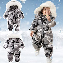 Load image into Gallery viewer, XIFAMNIY Girls Boys One Piece Snowsuits Overalls Ski Suits Waterproof Coats Jackets Jumpsuits for Winter 2T-5T Baby Toddler