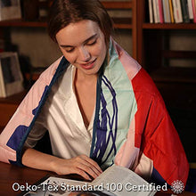 Load image into Gallery viewer, ZonLi Heavy Weighted Blanket 25 lbs(60''x80'', Abstract/Navy), Queen Size Weighted Blanket for Adults, Soft Fleece Throw Blanket with Glass Beads