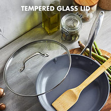 Load image into Gallery viewer, GreenPan Valencia Pro Hard Anodized Healthy Ceramic Nonstick 10" Frying Pan Skillet with Lid, PFAS-Free, Induction, Dishwasher Safe, Oven Safe, Gray