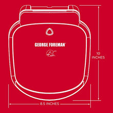 Load image into Gallery viewer, George Foreman 2-Serving Classic Plate Electric Grill and Panini Press, Black, GR136B