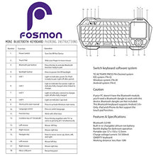 Load image into Gallery viewer, Fosmon Mini Bluetooth Keyboard (QWERTY Keypad), Wireless Portable Lightweight with built-in Touchpad, works with Apple TV, PS4, Smartphones and more