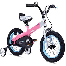 Load image into Gallery viewer, RoyalBaby Boys Girls Kids Bike 16 Inch Matte Button Bicycles with Training Wheels Kickstand Child Bicycle Pink