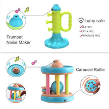 Load image into Gallery viewer, iPlay iLearn Baby Rattles Set, Infants Teething Play Toys, Babies Chewing Silicone Teether, Shaker, Grab, Development Educational Musical Gift Set for 4, 5, 6, 9, 12, 18 Month Old, Newborn, Boy, Girl