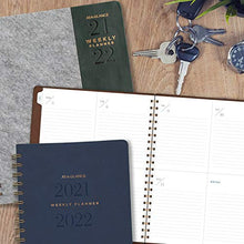 Load image into Gallery viewer, Academic Planner 2021-2022, AT-A-GLANCE Weekly & Monthly Planner, 8-1/2" x 11", Large, for School, Teacher, Student, Signature Collection, Gray Felt (YP905A25)