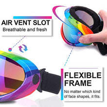 Load image into Gallery viewer, Ski Goggles, Pack of 2, Snowboard Goggles for Kids, Boys & Girls, Youth, Men