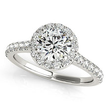 Load image into Gallery viewer, 0.75 Ct. Diamond Engagement Bridal Ring Set 14K Solid White Gold