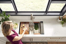 Load image into Gallery viewer, Ruvati 33-inch Workstation 60/40 Double Bowl Undermount 16 Gauge Stainless Steel Ledge Kitchen Sink - RVH8356