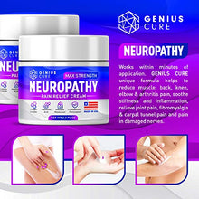 Load image into Gallery viewer, Neuropathy Nerve Pain Relief Cream - Maximum Strength Relief Cream for Foot, Hands, Legs, Toes Includes Arnica, Vitamin B6, Aloe Vera, MSM - Scientifically Developed for Effective Relief 2oz