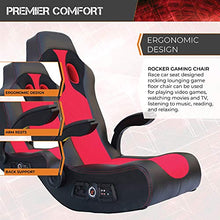 Load image into Gallery viewer, X Rocker, 5172801, Vibe 2.1 Wireless Bluetooth Gaming Floor Rocker, 23.62 x 14.57 x 17.69, Black/Red