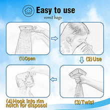 Load image into Gallery viewer, Valchoose Upgraded 60 Pack Vomit Bags Disposable Quadrate, 1000ML Emesis Bags Disposable Hospital Grade, Handy, Easy to Use Throw up Bags for Kids, Pregnant, Car & Morning Sickness