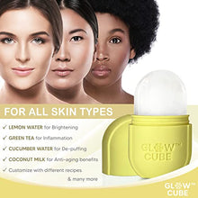 Load image into Gallery viewer, Glow Cube Ice Roller For Face Eyes and Neck To Brighten Skin & Enhance Your Natural Glow/Reusable Facial Treatment to Tighten & Tone Skin & De-Puff The Eye Area (Yellow)