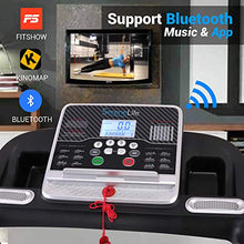 Load image into Gallery viewer, Folding Treadmill Exercise Running Machine - Electric Motorized Running Exercise Equipment w/ 12 Pre-Set Program, Manual Incline, Bluetooth Music/App Support - Home Gym/Office - SereneLife SLFTRD26BT
