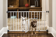 Load image into Gallery viewer, Carlson Pet Products MINI Expandable Extra Wide Pet Gate with Small Pet Door (916006), White, 18-31 inches