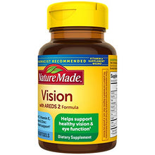 Load image into Gallery viewer, Nature Made Vision with AREDS 2 Formula, Eye Vitamins with Lutein & Zeaxanthin, Vitamin C, Vitamin E, Zinc, and Copper, Helps Support Healthy Vision and Eye Function, 60 Softgels
