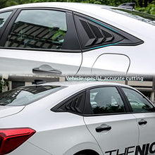 Load image into Gallery viewer, Thenice for 11th Gen Civic Racing Style Rear Side Window Louvers Air Vent Scoop Shades Cover Blinds for Honda Civic Sedan 2022 -Matt Black