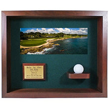 Load image into Gallery viewer, Eureka Golf Products Hole in One Ball & Scorecard or Photo Shadowbox Display-Free Engraved Plate
