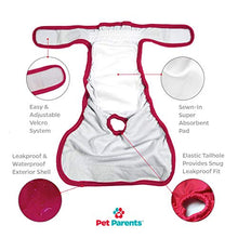 Load image into Gallery viewer, Pet Parents Washable Dog Diapers (3pack) of Doggie Diapers, Color: Princess, XSmall Dog Diapers