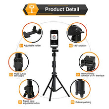 Load image into Gallery viewer, Tripod Stand for iPad, MECO Tablet Tripod Stand Height Adjustable 360 Rotating Tablet Stand Foldable Phone Tripod Stand for All 4.7"-12.9" Phone or Tablet, Camera and Ring Light, Carrying Bag as Gifts