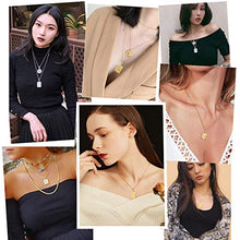 Load image into Gallery viewer, U7 Gold Monogran Necklace A-Z 26 Letters Pendant Men Womens Fashion Jewelry 18K Gold Plated Square Pendants Capital Initial Necklaces (M)