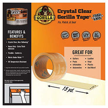 Load image into Gallery viewer, Gorilla Crystal Clear Repair Duct Tape Tough & Wide, 2.88" x 15 yd, Clear, (Pack of 1)