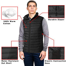 Load image into Gallery viewer, Loowoko Lightweight Heated Vest with 10000mAh Battery Pack, Men&Women Outerwear Vests, Rechargeable Heated Jacket for Winter