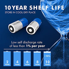Load image into Gallery viewer, VONIKO CR123A Lithium Batteries (6-Pack) – Photo Lithium Battery –3 Volt 123 Battery Lithium 10 Years Shelf Life – UL&RoHS Certified for Security and Medical Equipment