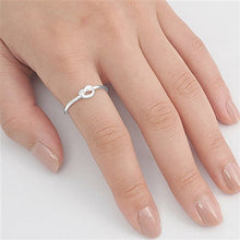 Load image into Gallery viewer, Infinity Knot Love Cute Ring New .925 Sterling Silver Band Size 7