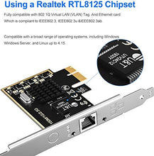 Load image into Gallery viewer, 2.5GBase-T PCIe Network Adapter with 1 Port, 2500/1000/100Mbps PCI Express Gigabit Ethernet Card RJ45 LAN Controller Support Windows Server/Windows/Linux, Standard and Low-Profile Brackets Included