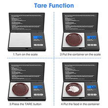 Load image into Gallery viewer, SUIDREAMS Digital Pocket Scale, 200g Digital Food Kitchen Scale Weight Grams and Ounces for Jewelry, Coins, Powder, Herbs, Spices, 0.01g Precise Graduation, LCD Backlit Display, Black