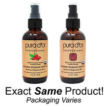 Load image into Gallery viewer, PURA D'OR Organic Rosehip Seed Oil (4oz / 118mL) 100% Pure Cold Pressed USDA Certified Organic, All Natural Anti-Aging Moisturizer Treatment for Face, Hair, Skin, Nails, Men-Women (Packaging may vary)