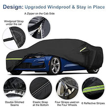 Load image into Gallery viewer, for Camaro Full Car Cover Waterproof All Weather, Outdoor Car Covers Windproof Heavy Duty Waterproof Protection Fit for 2010-2021 Chevy Camaro (Black)
