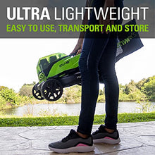 Load image into Gallery viewer, Greenworks 48V 14" Brushless Cordless Lawn Mower, (2) 4.0Ah USB Batteries (USB Hub) and Dual Port Rapid Charger Included (2 x 24V)