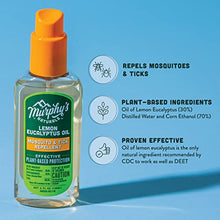 Load image into Gallery viewer, Murphy's Naturals Lemon Eucalyptus Oil Insect Repellent Spray | DEET Free | Plant Based, All Natural Ingredients | Mosquito and Tick Repellent | 2 Ounce Pump Spray | 3 Pack