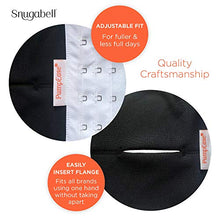 Load image into Gallery viewer, PumpEase Hands Free Pumping Bra | Snugabell Adjustable and Comfortable Pumping Bra Made with Spandex Technical Fabric, Supports 2 Breast Pumping Bottles & Flanges | Black & White - S