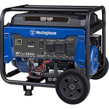 Load image into Gallery viewer, Westinghouse WGen5300s Storm Portable Generator with Electric Start and 120/240 Volt Selector 5300 Rated 6600 Peak Watts Gas Powered, CARB Compliant, RV and Transfer Switch Ready