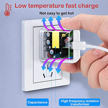 Load image into Gallery viewer, iPhone Fast Charger, 20W PD Fast Charger Type C Power Wall Charger Block with【Apple MFi Certified】 6FT USB C to Lightning Cable Compatible iPhone 12/12 Mini/12 Pro Max/11 Pro/Xs/XR/iPad AirPods Pro