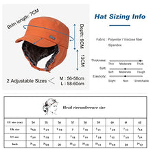 Load image into Gallery viewer, Jeff & Aimy Mens Winter Baseball Army Cap Trapper Warm Lined Military Hunting Hat Women Faux Fur Ear Flaps Muffs Ski Cold Weather Elmer Fudd Orange 58-60CM